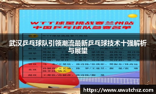 武汉乒乓球队引领潮流最新乒乓球技术十强解析与展望